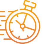 Icône pour représenter la réactivité qui montre un chronomêtre